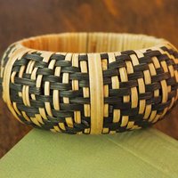 Vintage rattan bangle | Vintage rattan bangle | Chunky rattan bangle | Stacking bangle | Boho bangle bracelet