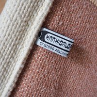 Vintage wall hanging | Long wall hanging | Vintage pink wall hanging | Scandinavian woven textile | Made in Finland