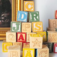 Vintage ABC blocks | Wooden building blocks | Vintage block set for kids | Vintage wooden blocks | Vintage toys