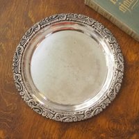 Vintage alpacca silver tray | Alpacca silver platter | Vintage serving tray | Alpacca silver tray | Made in Finland | Round serving tray
