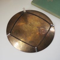 Vintage brass wall plate | Decorative wall plate | Engraved brass plate | Vintage brass plate | Brass wall plate