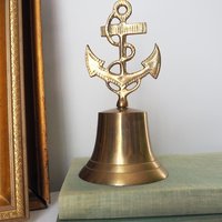 Vintage brass hand bell | Anchor hand bell | Vintage hand bell | Brass table bell | Vintage table bell | Vintage brass bell