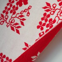Vintage wall hanging | Floral red and white wall hanging | Scandinavian wall hanging | Vintage wall tapestry | Handmade wall tapestry