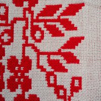 Vintage wall hanging | Floral red and white wall hanging | Scandinavian wall hanging | Vintage wall tapestry | Handmade wall tapestry