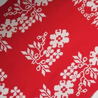Vintage wall hanging | Floral red and white wall hanging | Scandinavian wall hanging | Vintage wall tapestry | Handmade wall tapestry