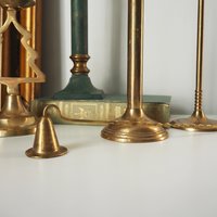 Vintage candlestick holder set | Candlestick holders | Vintage brass candlestick holders and candle snuffer | Vintage Christmas gift set