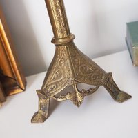 Vintage pricket candle holder | Vintage pricket candle | Tall gold plated pricket candle holder | Pricket candle holder
