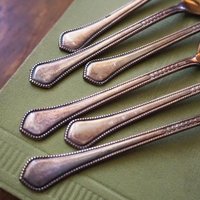 Set of six vintage coffee spoons | Vintage alpacca silver coffee spoons | Melchior spoons | Vintage coffee spoon set | Soviet coffee spoons