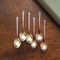 Set of six vintage coffee spoons | Vintage alpacca silver coffee spoons | Melchior spoons | Vintage coffee spoon set | Soviet coffee spoons