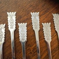 Set of six vintage coffee spoons | Vintage mocca spoons | Small coffee spoons | Nordic spoon set | Vintage Lapland coffee spoons