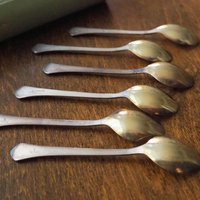 Set of six vintage coffee spoons | Vintage alpacca silver coffee spoons | Melchior spoons | Vintage coffee spoon set | Soviet coffee spoons