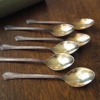 Set of six vintage coffee spoons | Vintage alpacca silver coffee spoons | Melchior spoons | Vintage coffee spoon set | Soviet coffee spoons