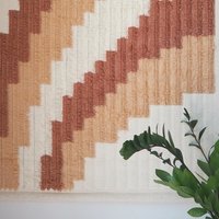 Vintage wall hanging | Large wall hanging | Vintage pink wall hanging | Scandinavian woven textile | Made in Finland