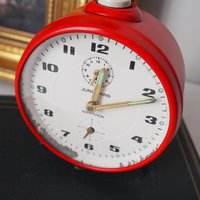 Vintage alarm clock | Junghans Repetition alarm clock | Vintage wind up clock | Red Junghans alarm clock | Working order | Made in Germany