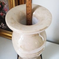 Vintage vase | Large marble vase | Vintage marble vase | Beige marble vase | Vintage vases | Vintage marble home decor