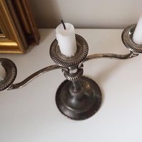 Vintage three arm candelabra | Silver plated candelabrum | Three arm candlestick holder | Vintage candelabrum