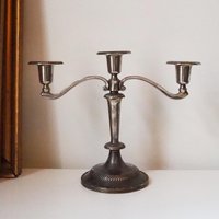 Vintage three arm candelabra | Silver plated candelabrum | Three arm candlestick holder | Vintage candelabrum