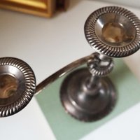 Vintage three arm candelabra | Silver plated candelabrum | Three arm candlestick holder | Vintage candelabrum