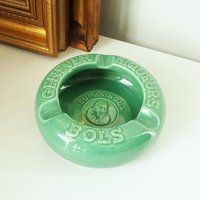 Vintage ceramic ashtray | Vintage Lucas Bols ashtray | Vintage Dutch ashtray | Vintage turquoise ashtray | Made in Holland