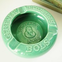 Vintage ceramic ashtray | Vintage Lucas Bols ashtray | Vintage Dutch ashtray | Vintage turquoise ashtray | Made in Holland