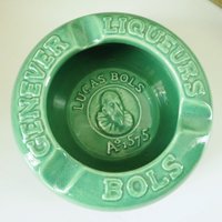 Vintage ceramic ashtray | Vintage Lucas Bols ashtray | Vintage Dutch ashtray | Vintage turquoise ashtray | Made in Holland