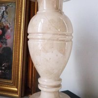 Vintage vase | Large marble vase | Vintage marble vase | Beige marble vase | Vintage vases | Vintage marble home decor
