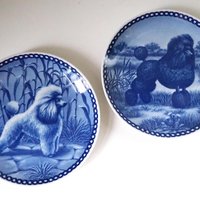 Vintage Tove Svendsen plates | Vintage poodle wall plates | Original Hundeplatte | Vintage decorative dog plates | Made in Denmark