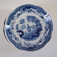 Vintage Arabia plates | Arabia Singapore saucers | Set of five Arabia Singapore saucers | Decorative blue and white plates | Arabia Finland