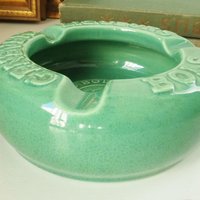 Vintage ceramic ashtray | Vintage Lucas Bols ashtray | Vintage Dutch ashtray | Vintage turquoise ashtray | Made in Holland