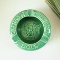 Vintage ceramic ashtray | Vintage Lucas Bols ashtray | Vintage Dutch ashtray | Vintage turquoise ashtray | Made in Holland