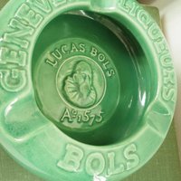Vintage ceramic ashtray | Vintage Lucas Bols ashtray | Vintage Dutch ashtray | Vintage turquoise ashtray | Made in Holland