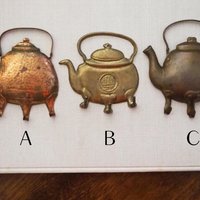 Vintage teapot wall hooks | Brass and copper wall hooks | Vintage teapot wall hooks | Kitchen wall hooks | Coffee pot wall hooks