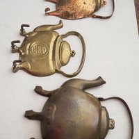 Vintage teapot wall hooks | Brass and copper wall hooks | Vintage teapot wall hooks | Kitchen wall hooks | Coffee pot wall hooks