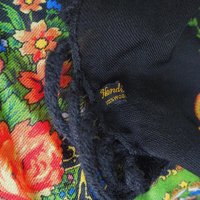 Vintage floral scarves | Floral scarf with a fringe | Vintage wool scarf | Vintage wool shawl | Vintage floral scarf