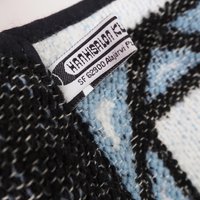 Vintage wall hanging | Large wall hanging | Scandinavian woven textile | Blue and white wall hanging