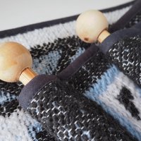 Vintage wall hanging | Large wall hanging | Scandinavian woven textile | Blue and white wall hanging