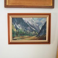 Vintage painting | Vintage landscape painting | Italian scenery wall art | Framed vintage art | Framed wall art | Vintage wall art