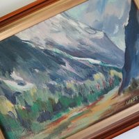 Vintage painting | Vintage landscape painting | Italian scenery wall art | Framed vintage art | Framed wall art | Vintage wall art