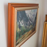 Vintage painting | Vintage landscape painting | Italian scenery wall art | Framed vintage art | Framed wall art | Vintage wall art