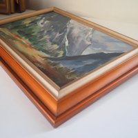 Vintage painting | Vintage landscape painting | Italian scenery wall art | Framed vintage art | Framed wall art | Vintage wall art