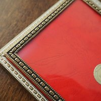 Vintage photo frames | Set of two vintage photo frames | Brass picture frames | Mismatched vintage frames | Made in Denmark