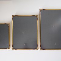 Set of three vintage photo frames | Vintage brass picture frames | Matching vintage frames | Vintage brass frame set | Vintage frame set