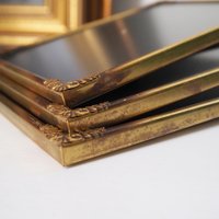 Set of three vintage photo frames | Vintage brass picture frames | Matching vintage frames | Vintage brass frame set | Vintage frame set