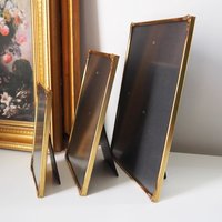 Set of three vintage photo frames | Vintage brass picture frames | Matching vintage frames | Vintage brass frame set | Vintage frame set