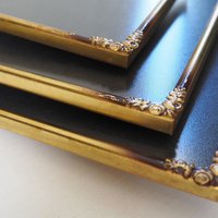 Set of three vintage photo frames | Vintage brass picture frames | Matching vintage frames | Vintage brass frame set | Vintage frame set