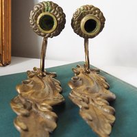 Pair of vintage candle sconces | Vintage wall sconces | Vintage candle sconces | Wall candle sconce pair