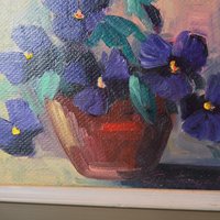 Vintage painting | Vintage flower painting | Finnish floral wall art | Framed vintage art | Small vintage painting | Vintage wall art