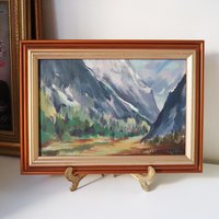 Vintage painting | Vintage landscape painting | Italian scenery wall art | Framed vintage art | Framed wall art | Vintage wall art
