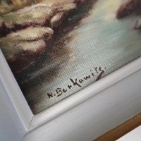 Vintage painting | Vintage scenery painting | Finnish scenery wall art | Framed vintage art | Small vintage painting | Vintage wall art