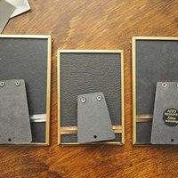 Set of three vintage brass photo frames | Brass photo frames | Vintage brass picture frames | Matching vintage frames